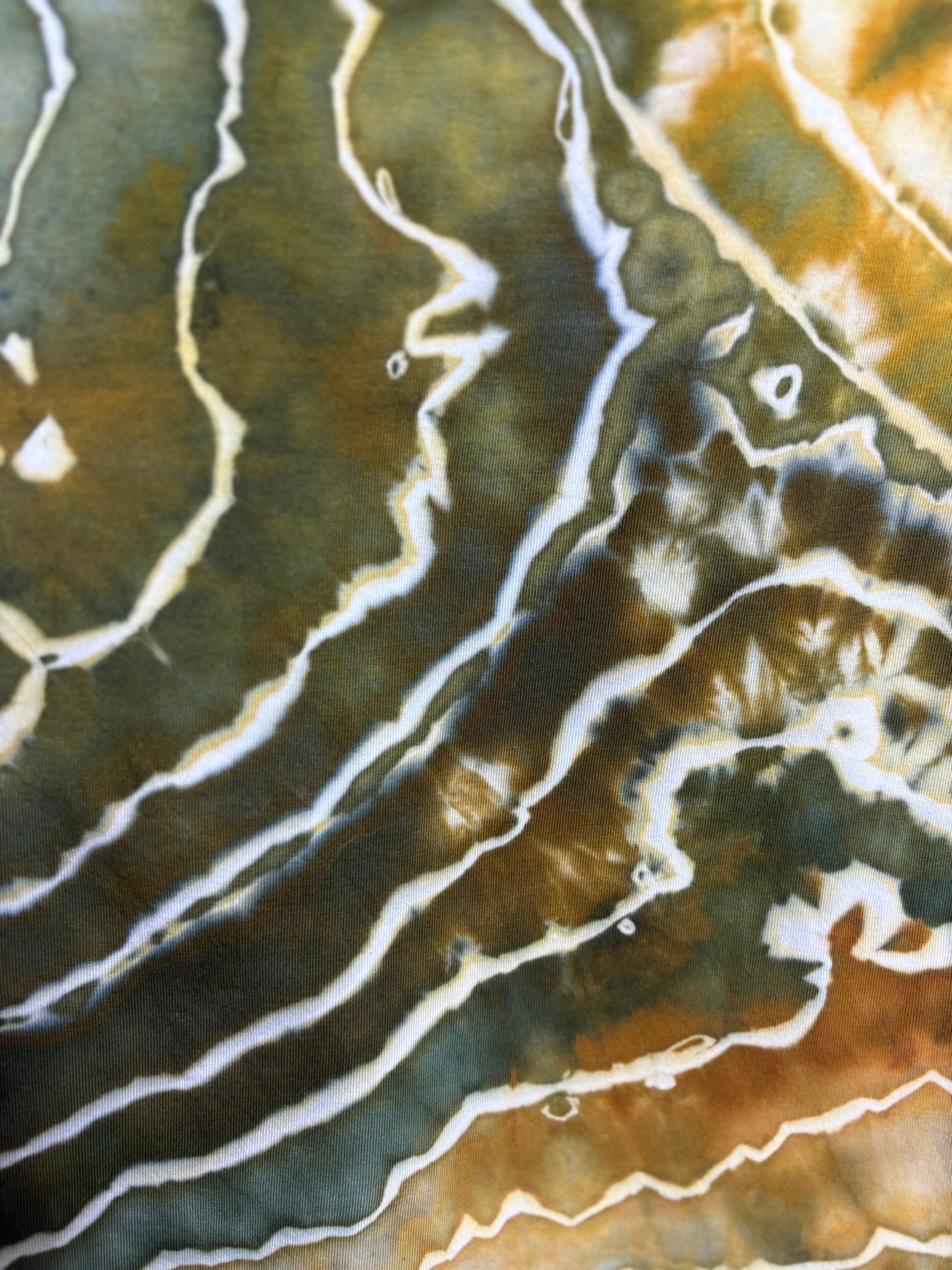 Upcycled Divided Women’s Medium Shirt – Earthy Geode Tie-Dye