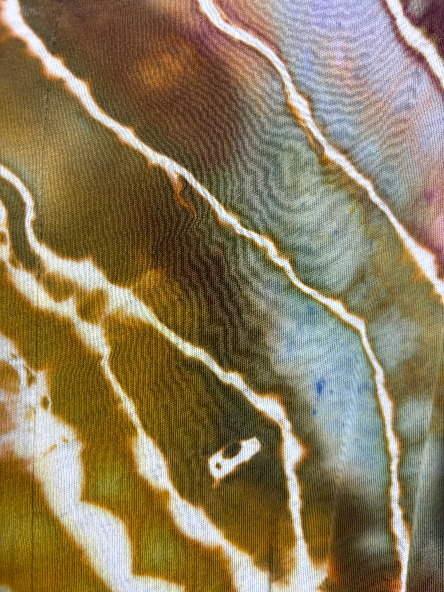 Upcycled Johnny Cash Women’s Medium Tank Top – Earthy Geode Tie-Dye
