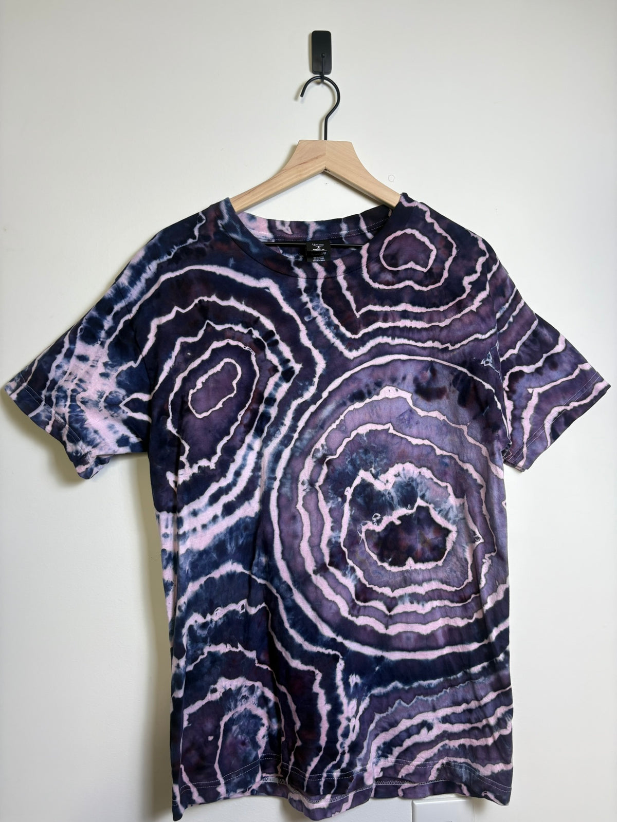 Tie-Dyed Hanes Beefy Medium T-Shirt – Purple Geode-Inspired Tones