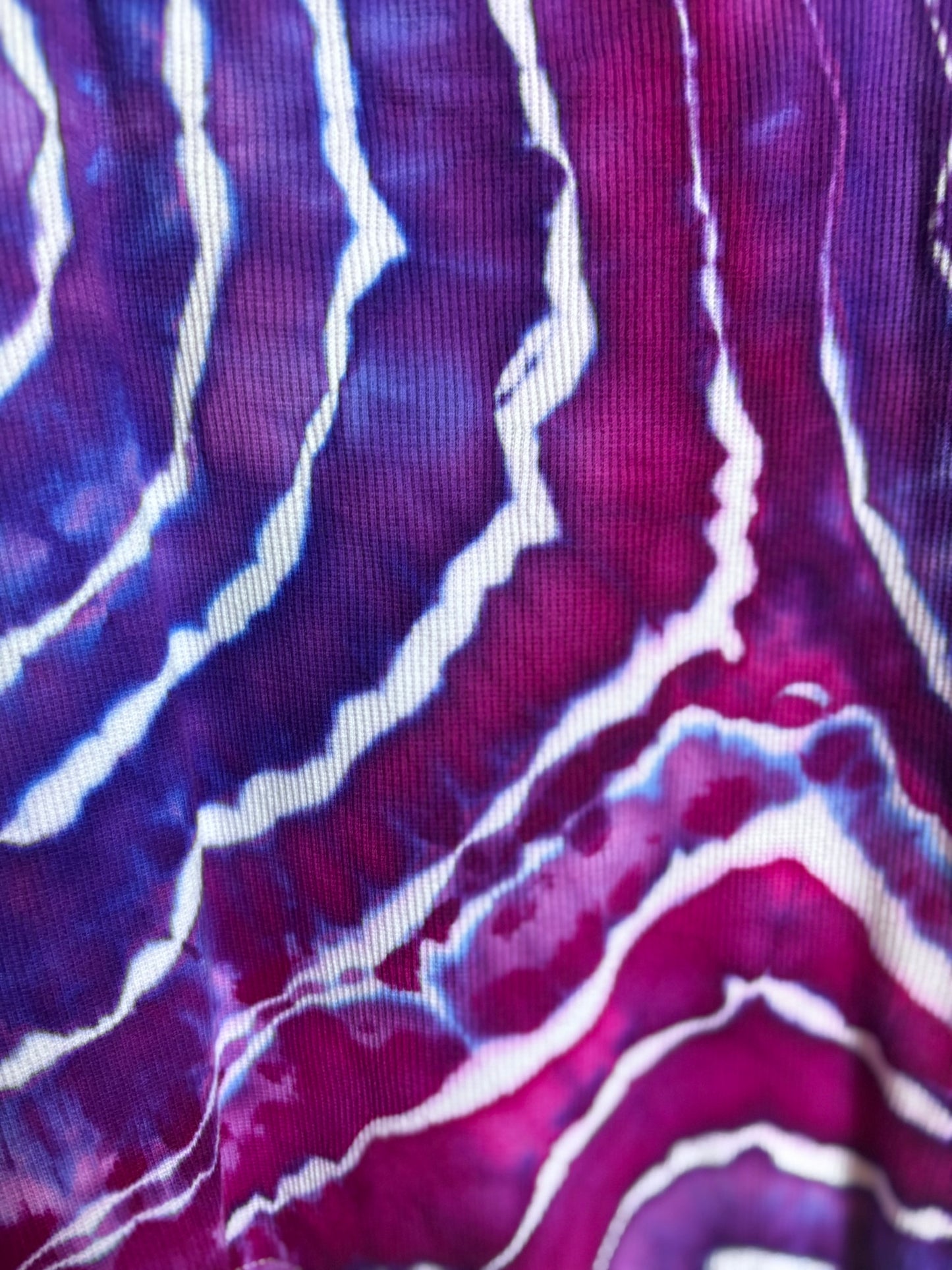 Upcycled Kids’ Large Tank Top – Purple & Pink Geode-Inspired Tie-Dye