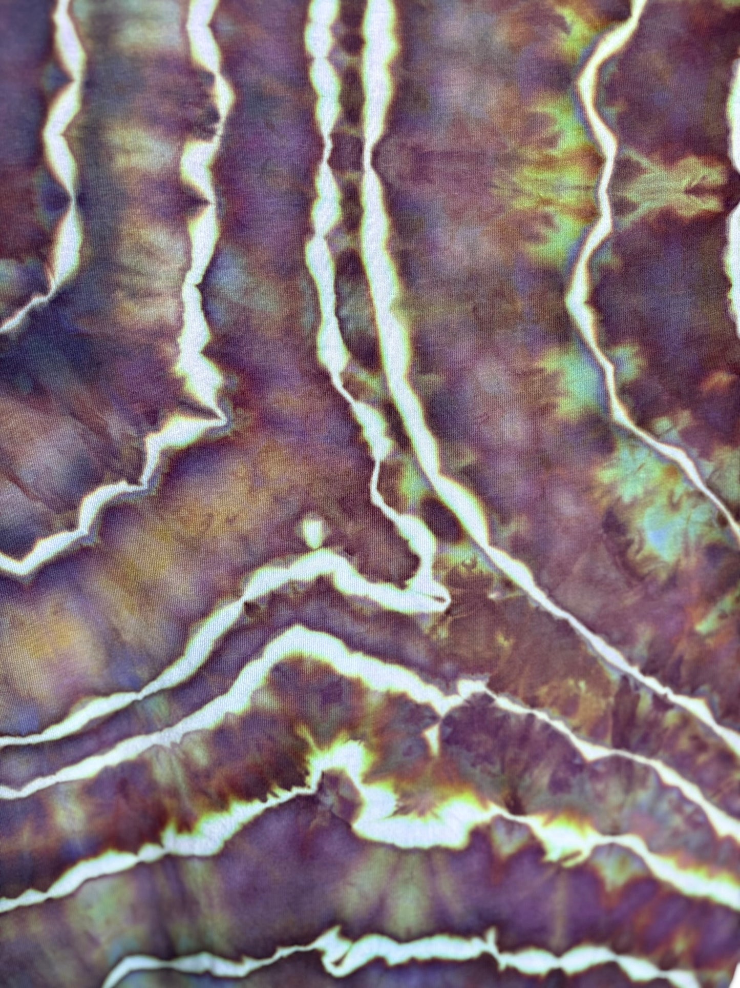 Upcycled Divided Women’s Medium Shirt – Earthy Brown Geode-Inspired Tie-Dye