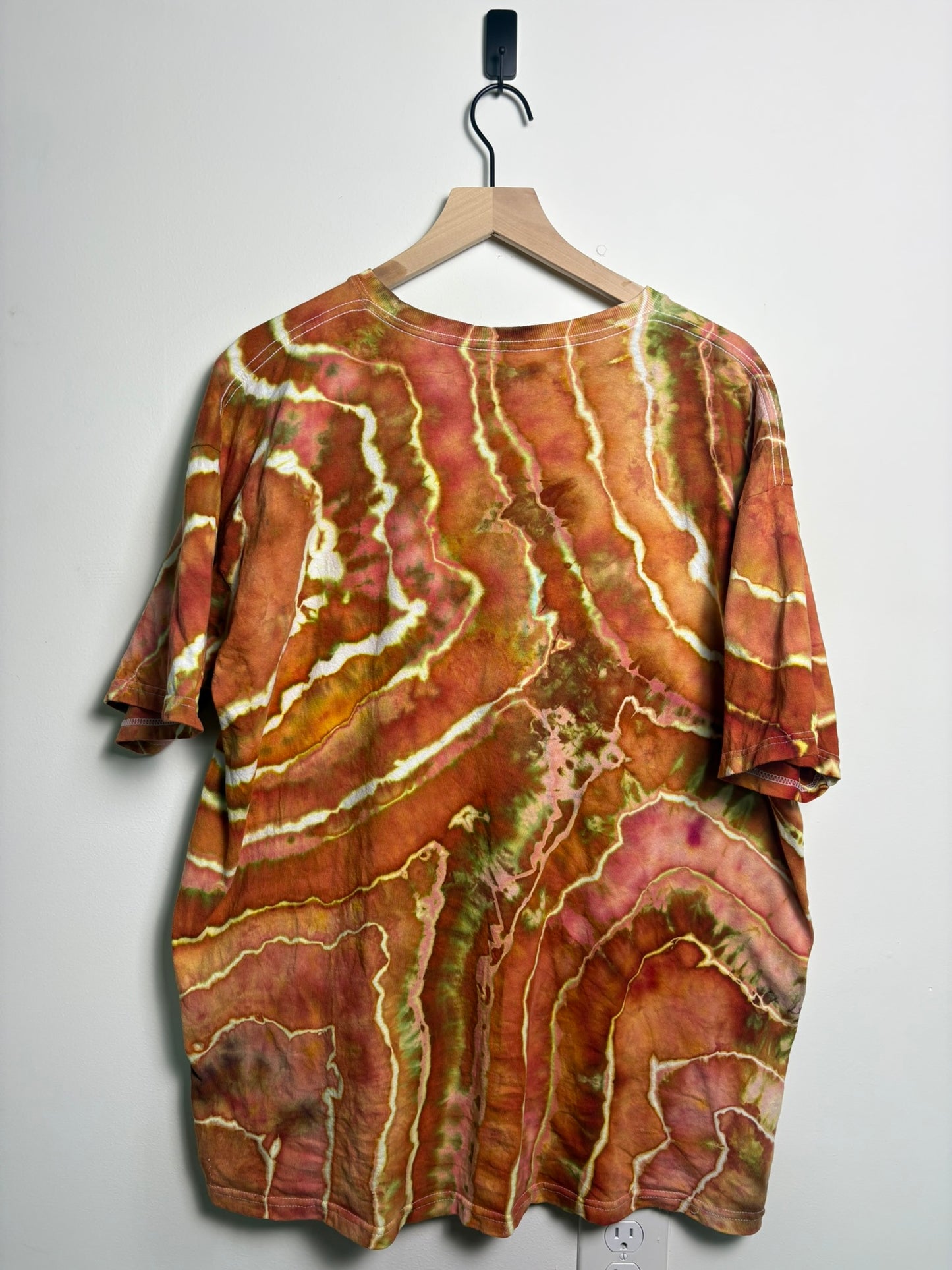 Upcycled St. Augustine XXL T-Shirt – Earthy Orange Geode Tie-Dye