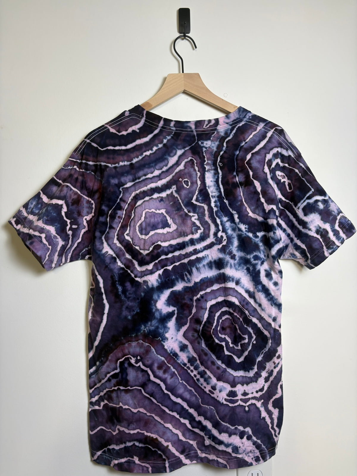 Tie-Dyed Hanes Beefy Medium T-Shirt – Purple Geode-Inspired Tones