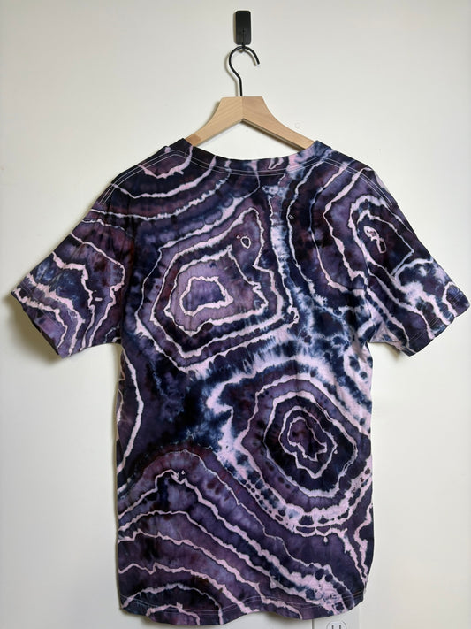 Tie-Dyed Hanes Beefy Medium T-Shirt – Purple Geode-Inspired Tones