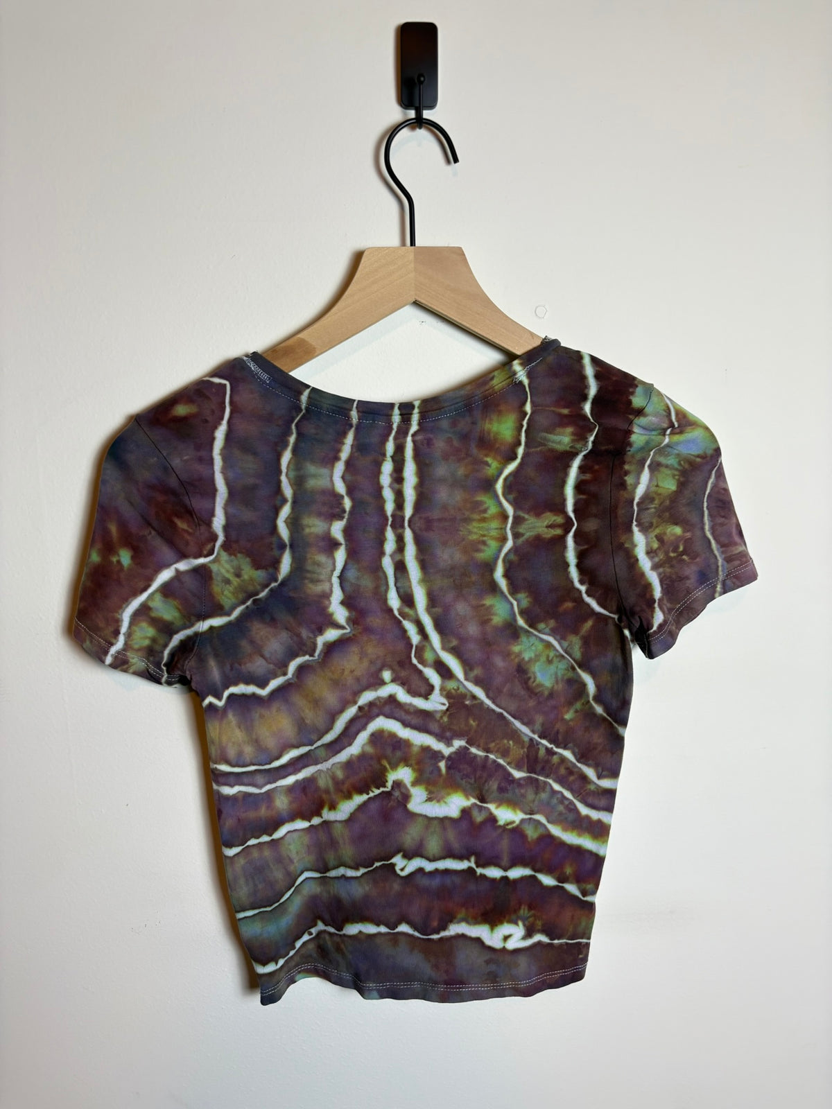Upcycled Divided Women’s Medium Shirt – Earthy Brown Geode-Inspired Tie-Dye
