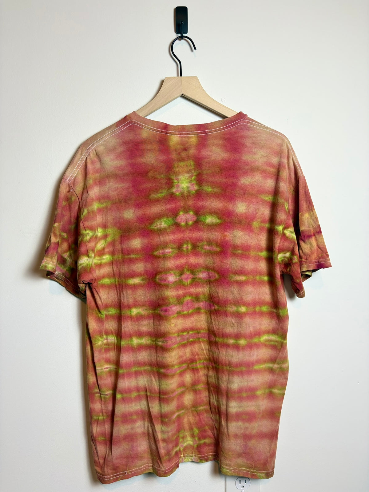Upcycled “This Is Fine” Large Graphic Tee – Fiery Earth-Toned Tie-Dye