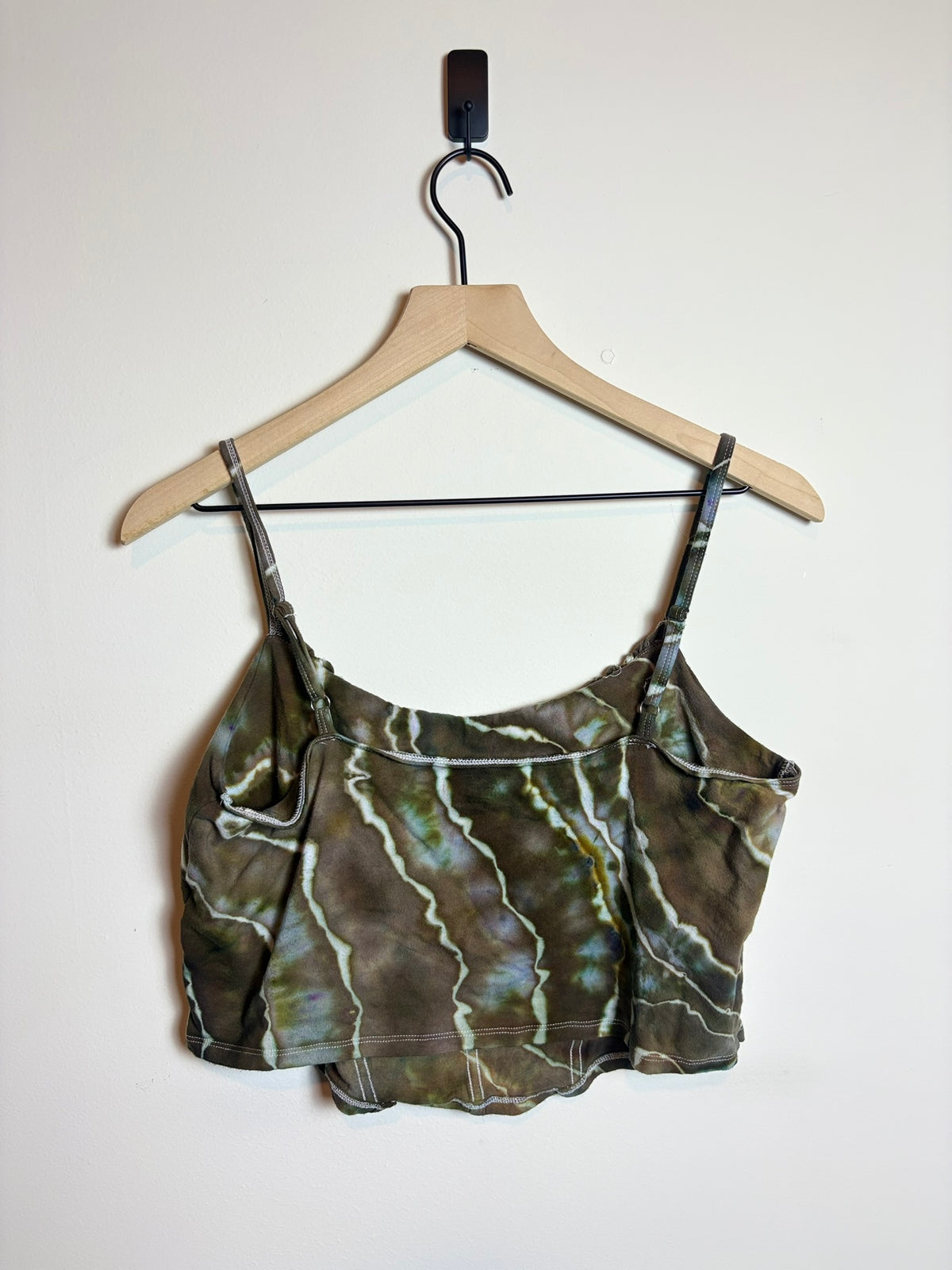 Upcycled Hollister Women’s XL Tank Top – Earthy Geode Tie-Dye